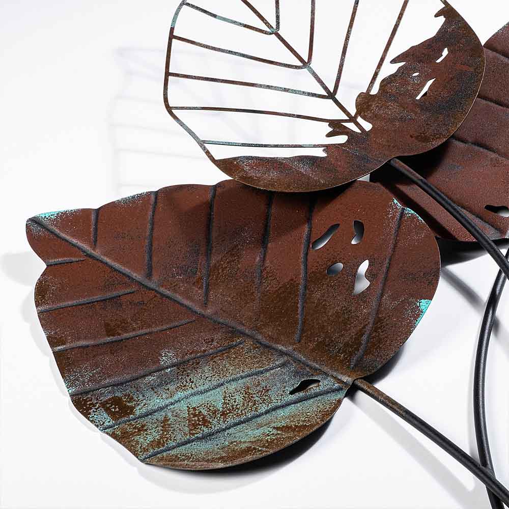 Parklane Metal Gilded Leaf Wall Art in Brown