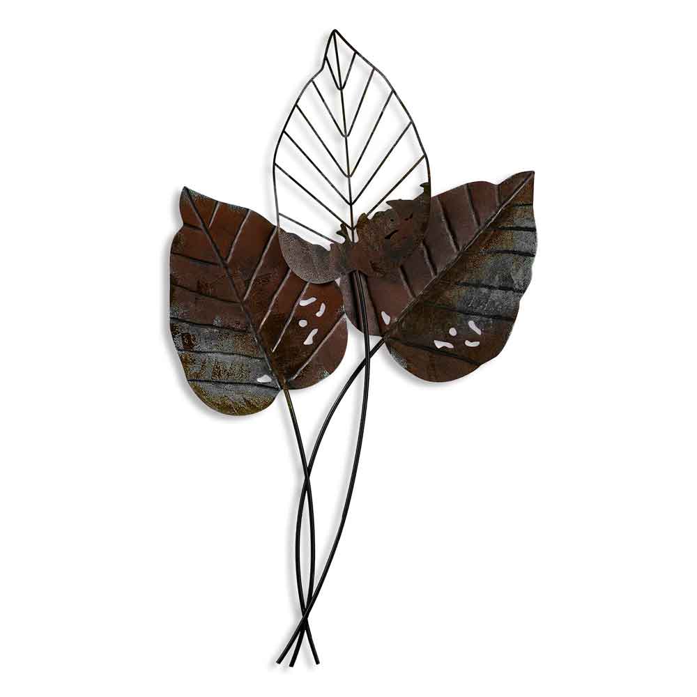 Parklane Metal Gilded Leaf Wall Art in Brown