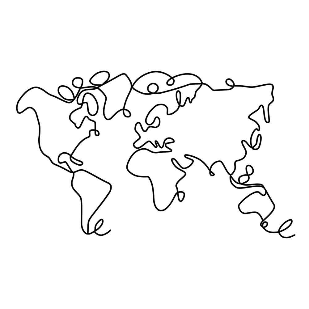Parklane Metal Globe Wire Wall Art in Copper and Black