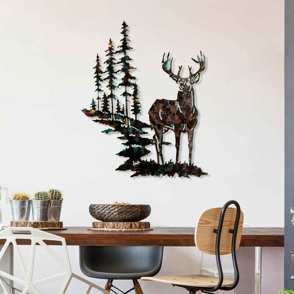 Parklane Metal Grand Bucks Wall Art in Multicolour