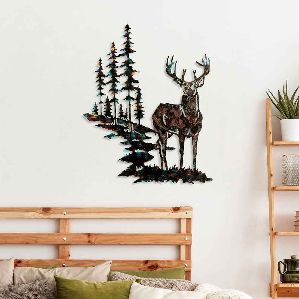 Parklane Metal Grand Bucks Wall Art in Multicolour