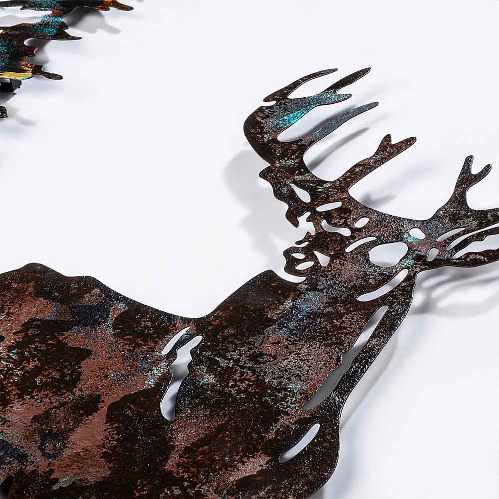Parklane Metal Grand Bucks Wall Art in Multicolour