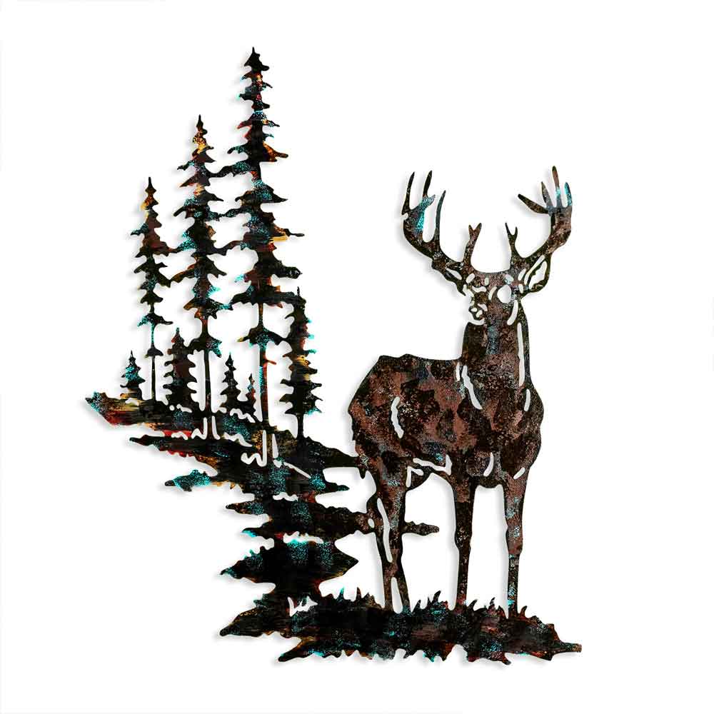 Parklane Metal Grand Bucks Wall Art in Multicolour