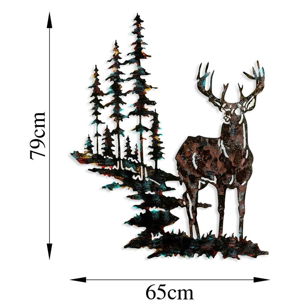 Parklane Metal Grand Bucks Wall Art in Multicolour