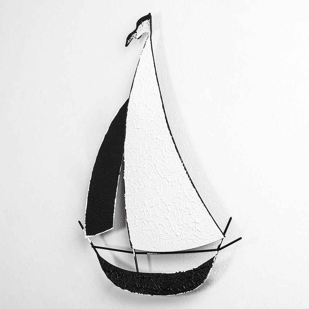 Parklane Metal Modernist Mariner Wall Art in Black and White