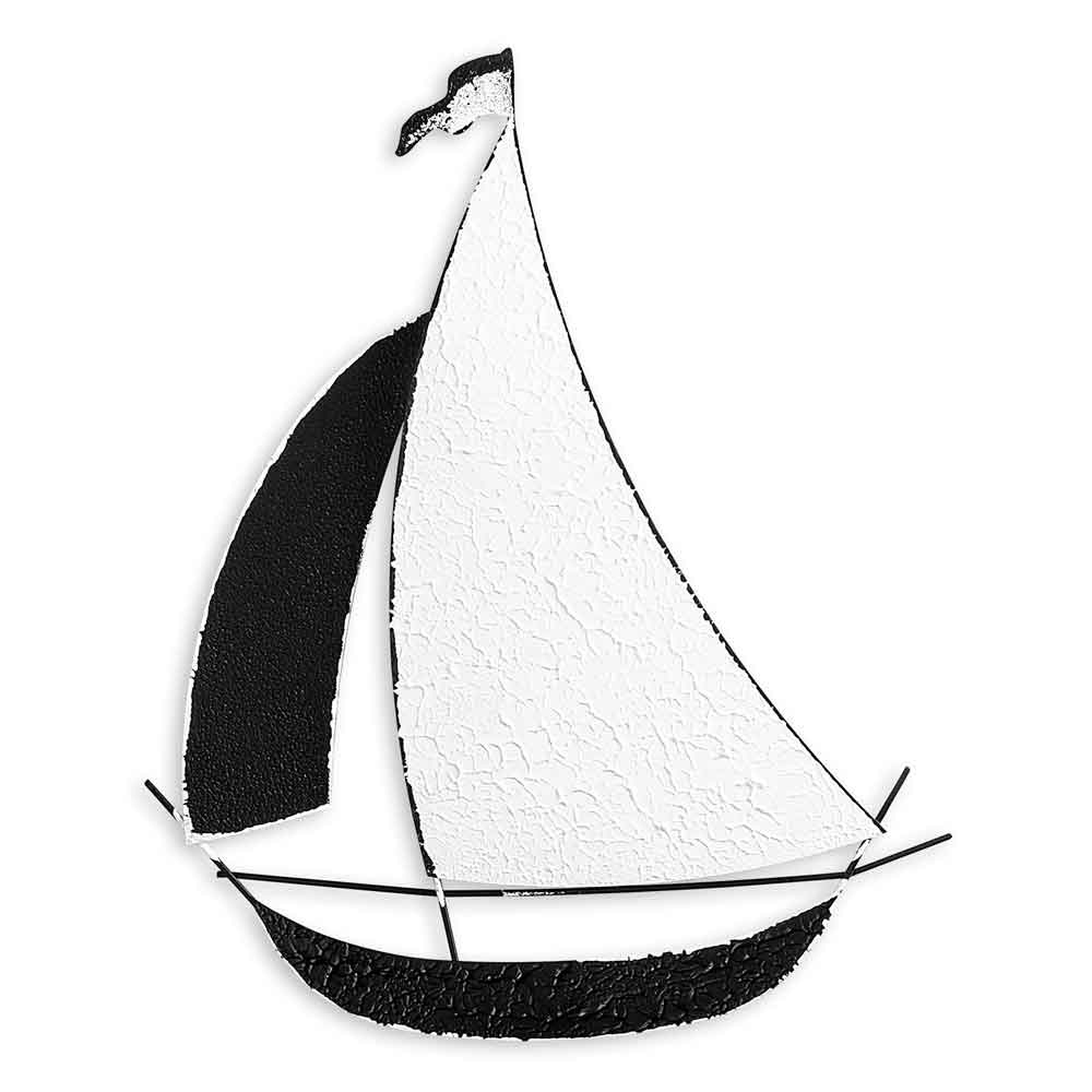 Parklane Metal Modernist Mariner Wall Art in Black and White