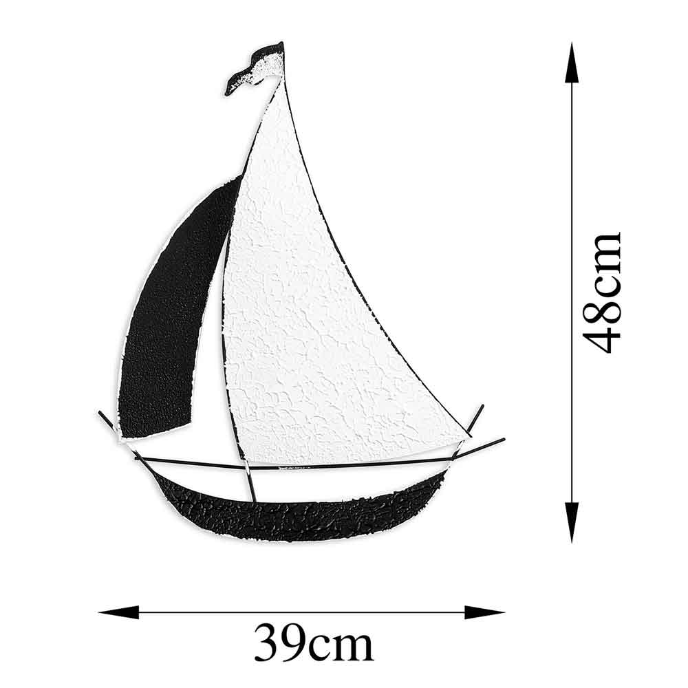Parklane Metal Modernist Mariner Wall Art in Black and White