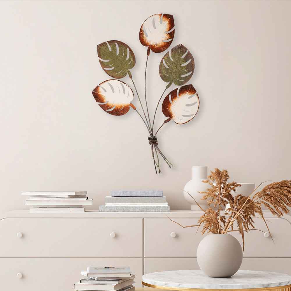 Parklane Metal Palms Bouquet Wall Art in Brown and Bronze