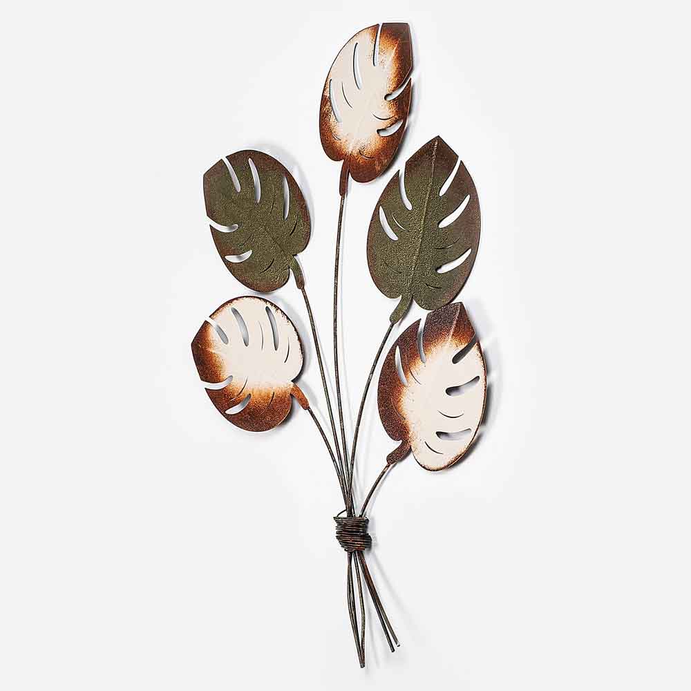 Parklane Metal Palms Bouquet Wall Art in Brown and Bronze