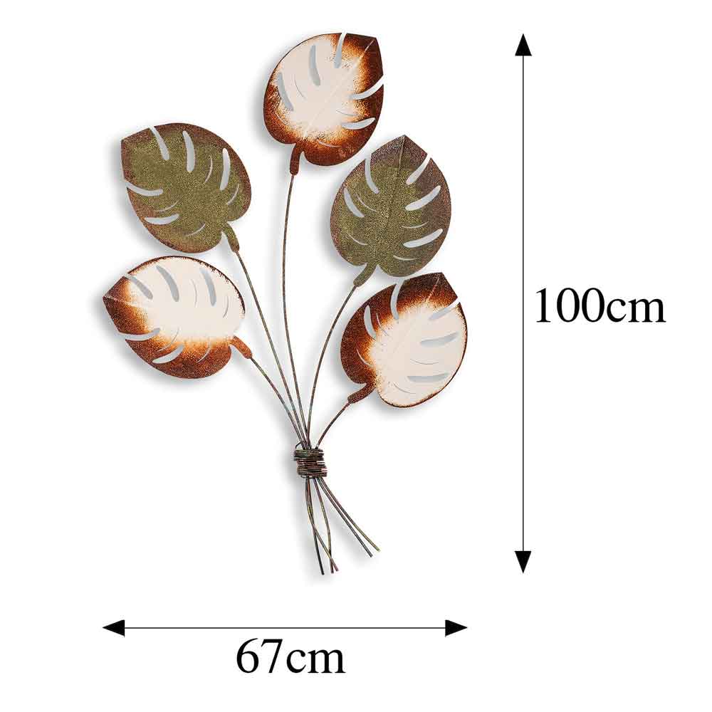 Parklane Metal Palms Bouquet Wall Art in Brown and Bronze