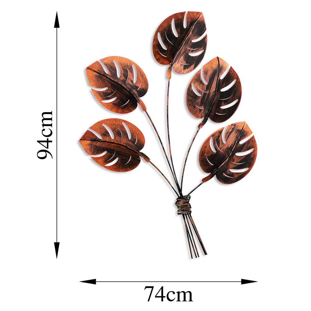 Parklane Metal Palms Bouquet Wall Art in Copper