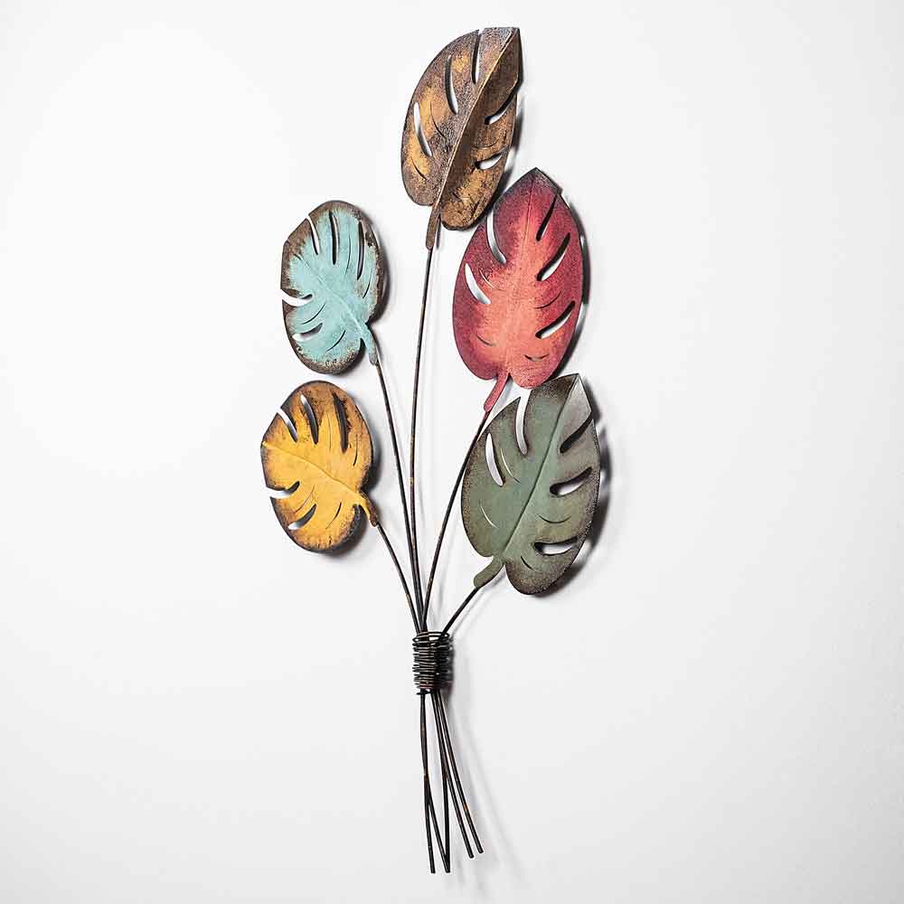 Parklane Metal Palms Bouquet Wall Art in Multicolour