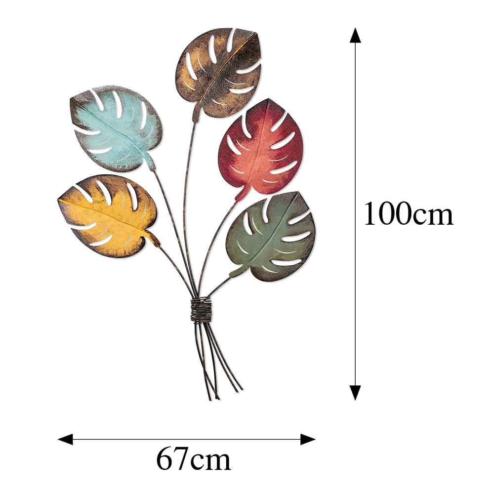 Parklane Metal Palms Bouquet Wall Art in Multicolour