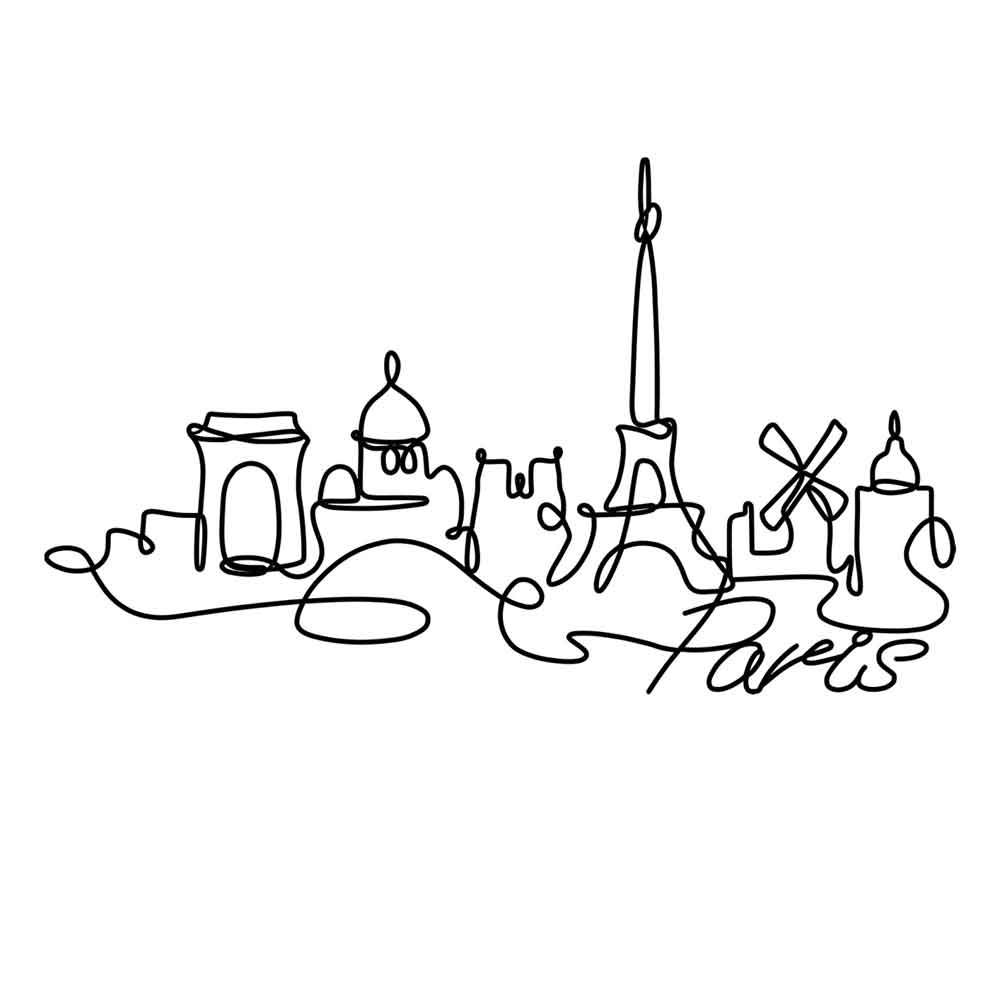 Parklane Metal Paris Wire Wall Art in Copper and Black