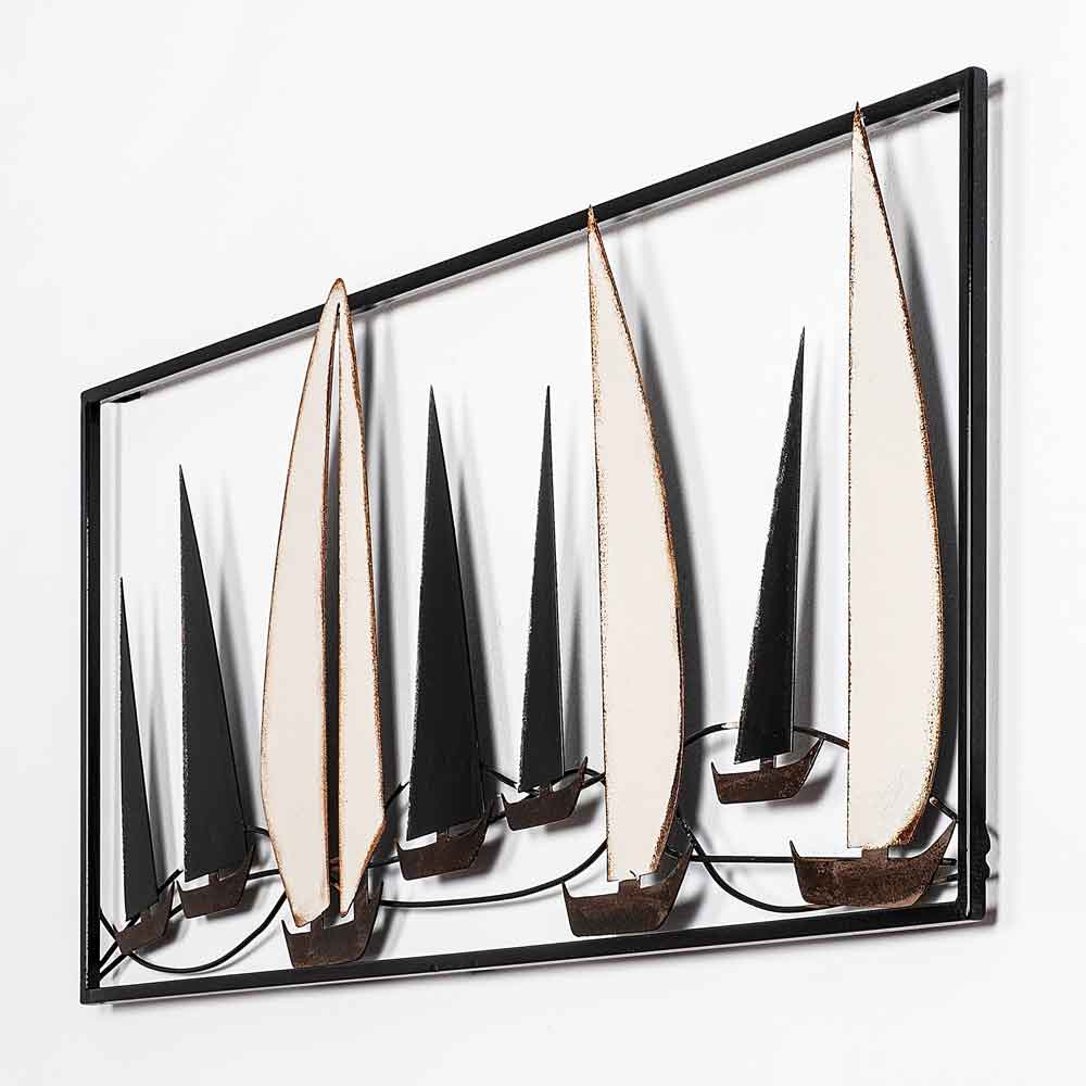 Parklane Metal Sails in Silhouette Wall Art in Black and White