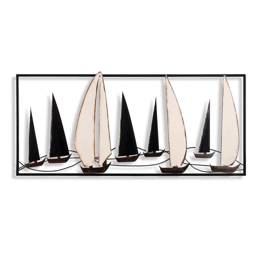 Parklane Metal Sails in Silhouette Wall Art in Black and White