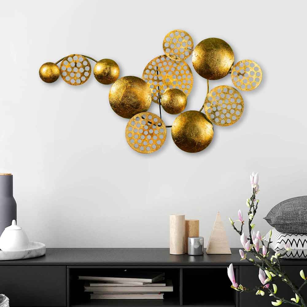 Parklane Metal Solaris Orbital Wall Art in Gold