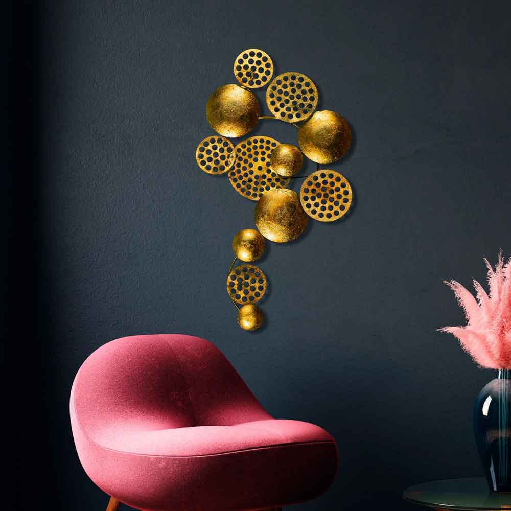 Parklane Metal Solaris Orbital Wall Art in Gold