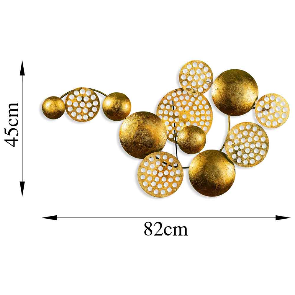 Parklane Metal Solaris Orbital Wall Art in Gold