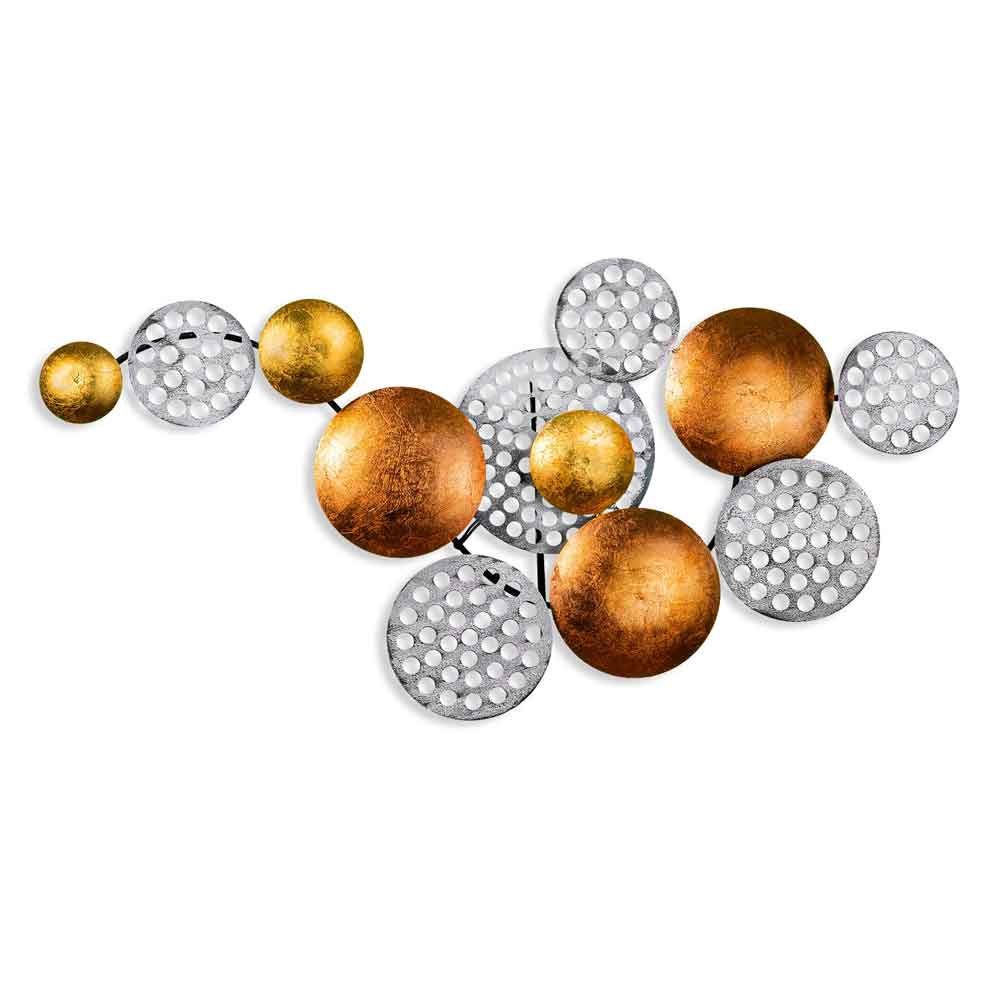 Parklane Metal Solaris Orbital Wall Art in Silver and Copper