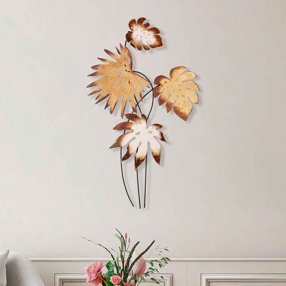 Parklane Metal Tropicana Wall Art in Brown and Gold