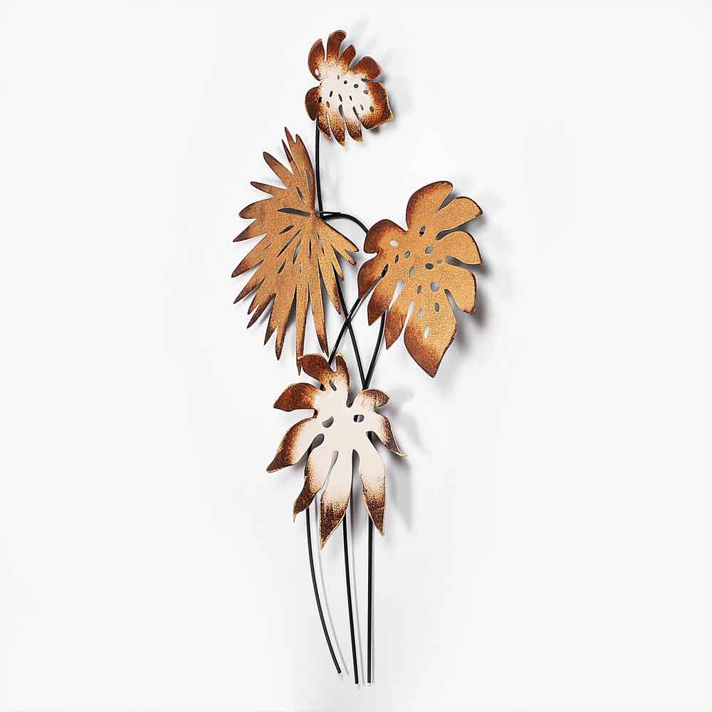 Parklane Metal Tropicana Wall Art in Brown and Gold