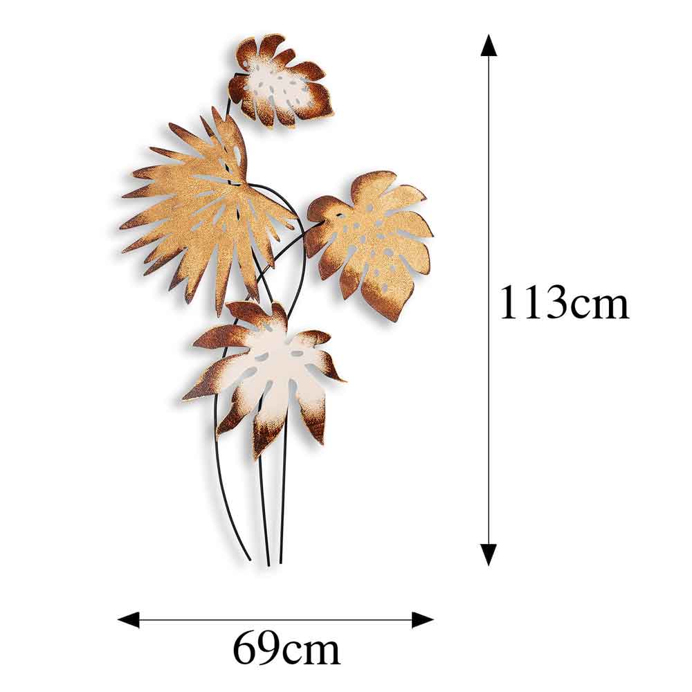 Parklane Metal Tropicana Wall Art in Brown and Gold