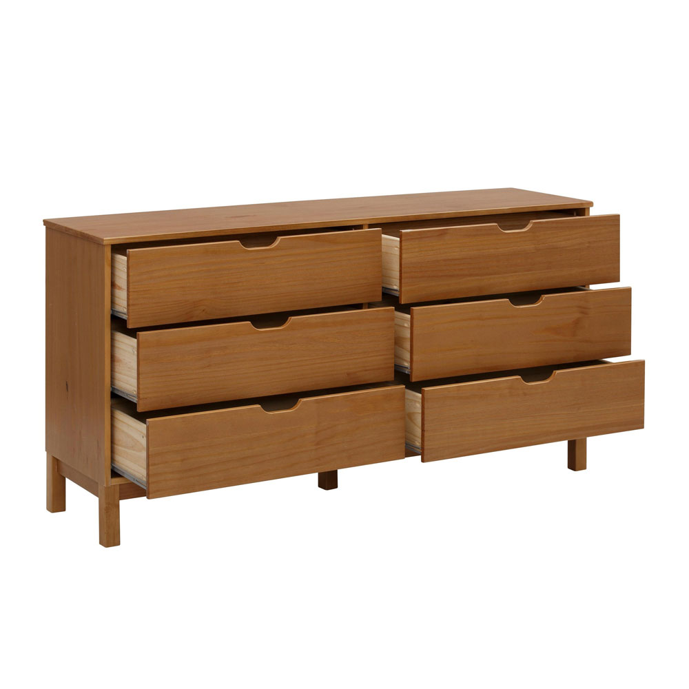 Parklane Wooden Chest Of 6 Drawers in Natural