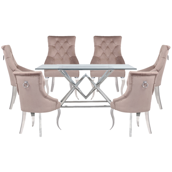Sarah Extending Glass Dining Table With 6 Romeo Chair Fif Sarah Extending Glass Dining Table With, Sarah Extending Glass Dining Table With 6 Romeo Chairs
