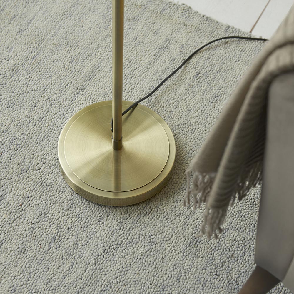 Parma Metal Floor Light In Antique Brass