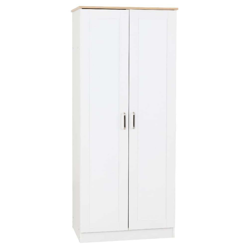 Parnu Wooden Bedroom Furniture Set With 2 Doors In White And Oak
