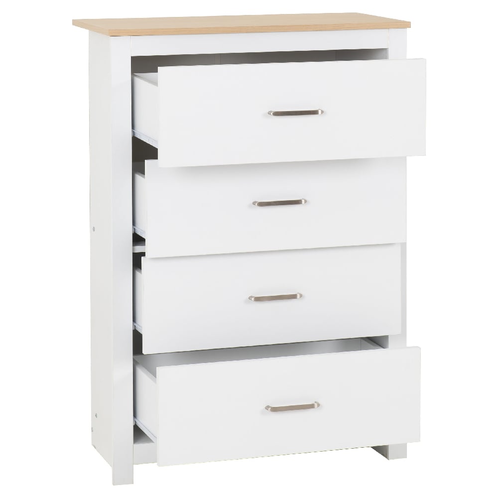 Parnu Wooden Bedroom Furniture Set With 2 Doors In White And Oak