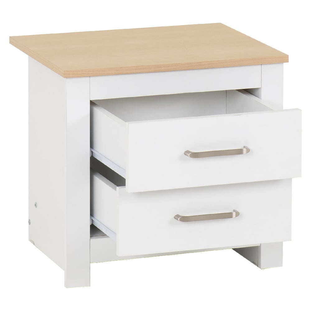 Parnu Wooden Bedroom Furniture Set With 2 Doors In White And Oak
