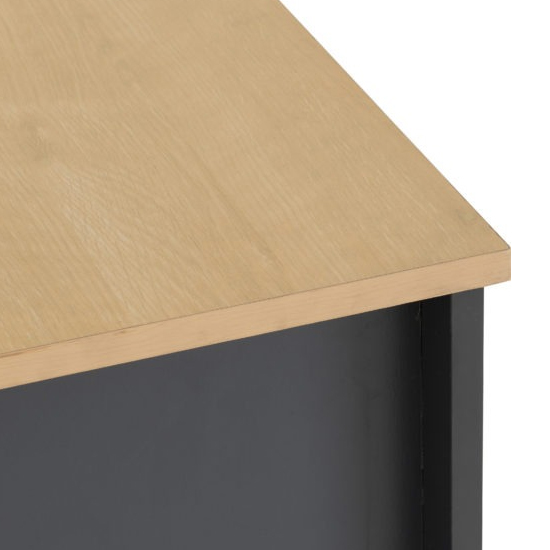 Parnu Wooden Chest Of 3 Drawers In Grey And Oak