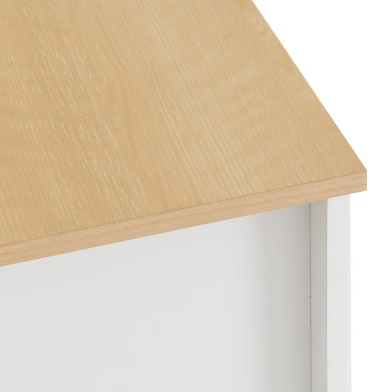 Parnu Wooden Chest Of 5 Drawers In White And Oak