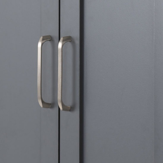 Parnu Wooden Wardrobe With 3 Doors In Grey And Oak