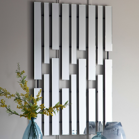 Read more about Parole bevelled wall mirror in silver iron frame