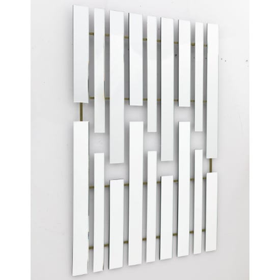 Read more about Parole bevelled wall mirror in champagne iron frame
