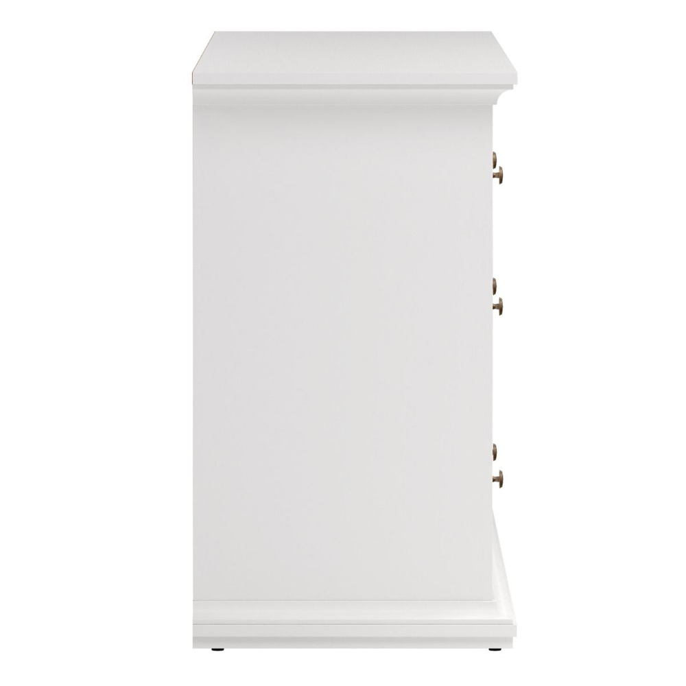 Paroya Wide Wooden Chest Of 8 Drawers In White