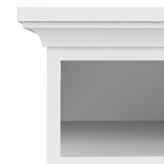 Paroya Wooden 2 Drawers Bedside Cabinet In White