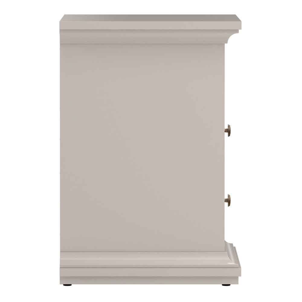 Paroya Wooden Bedside Cabinet with 2 Drawers in Cashmere