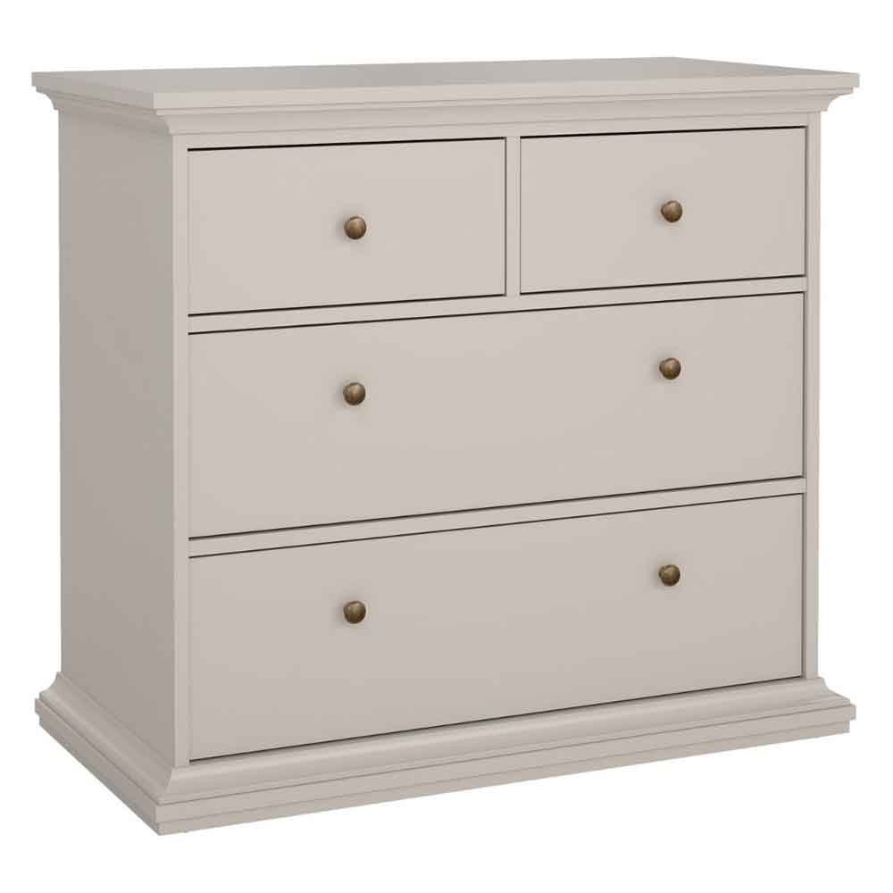 Paroya Wooden Chest of 4 Drawers in Cashmere