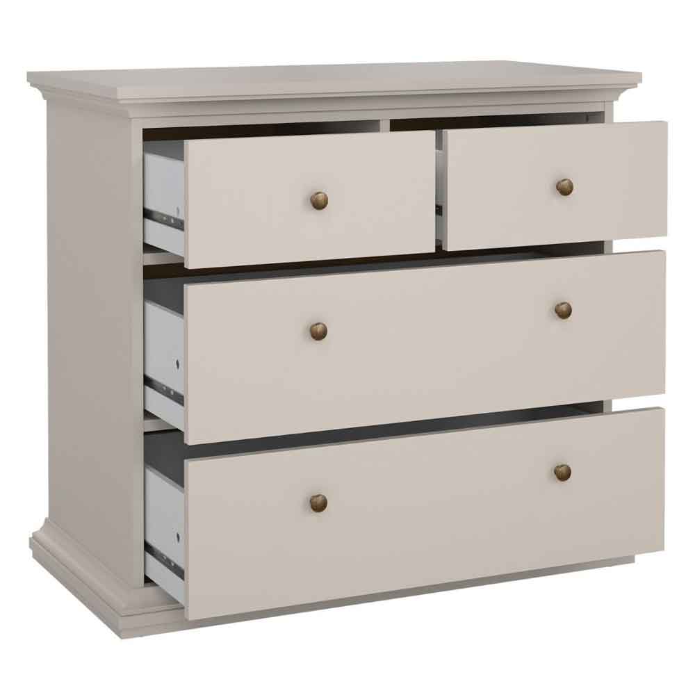 Paroya Wooden Chest of 4 Drawers in Cashmere