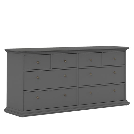 Paroya Wooden Chest Of 8 Drawers In Matt Grey