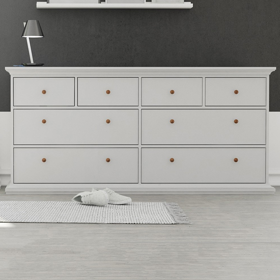 Paroya Wooden Chest Of 8 Drawers In White