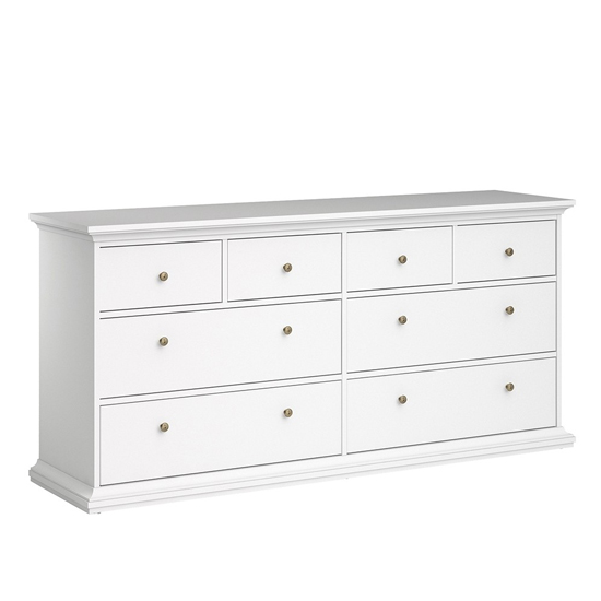 Paroya Wooden Chest Of 8 Drawers In White