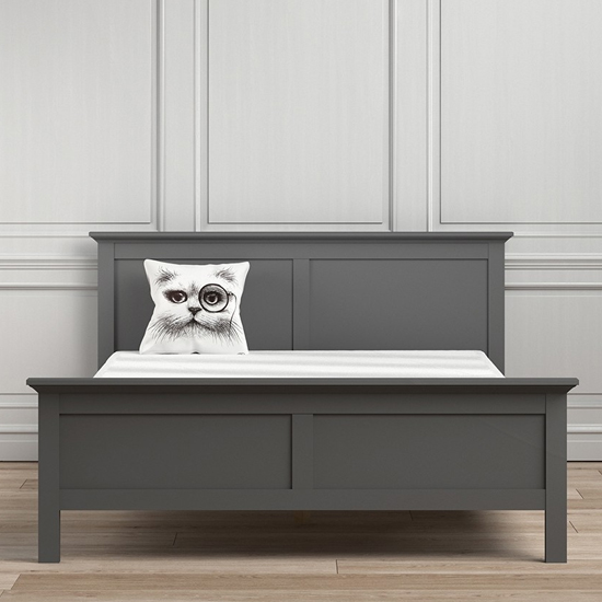 Read more about Paroya wooden super king size bed in matt grey