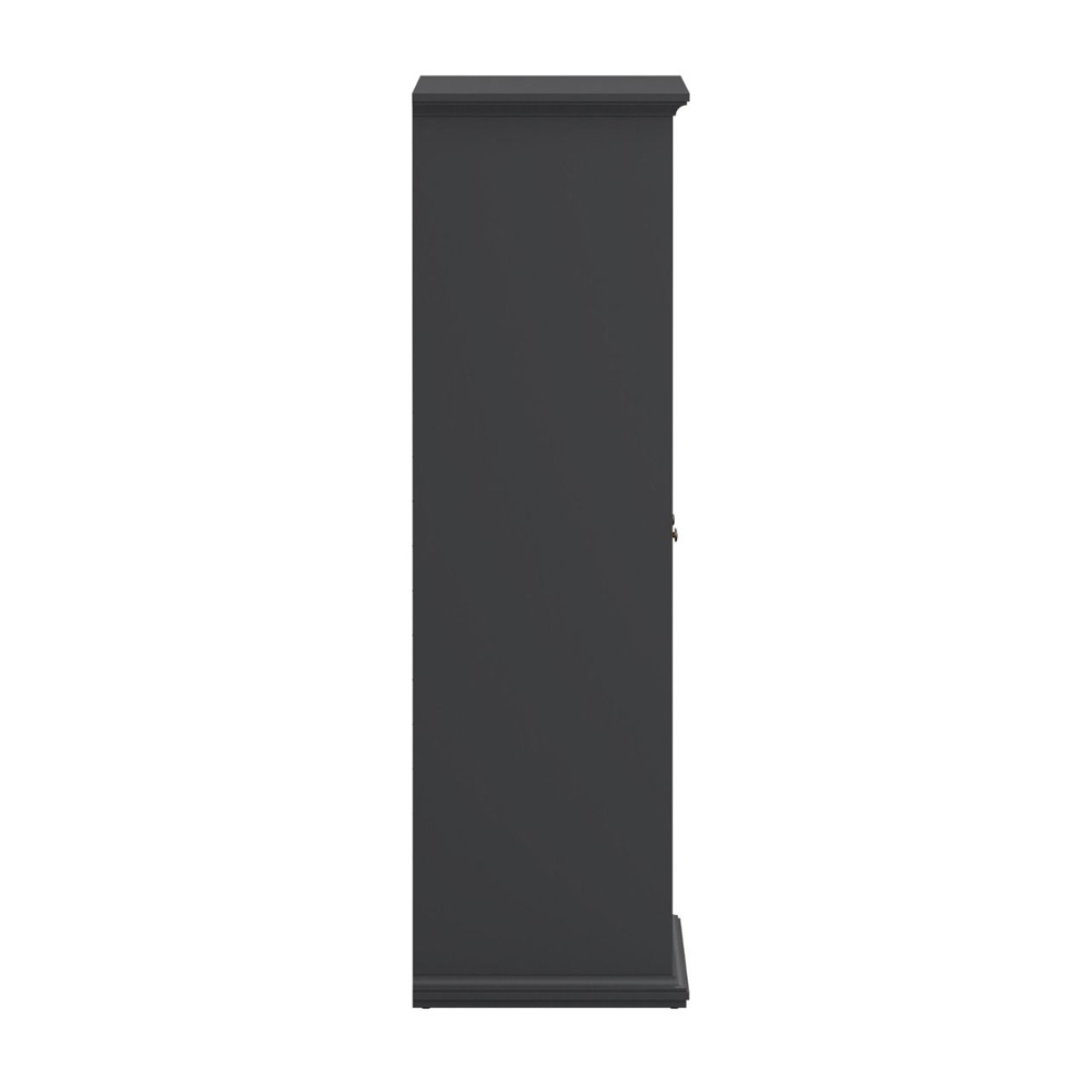 Paroya Wooden Wardrobe With 3 Doors In Matt Grey
