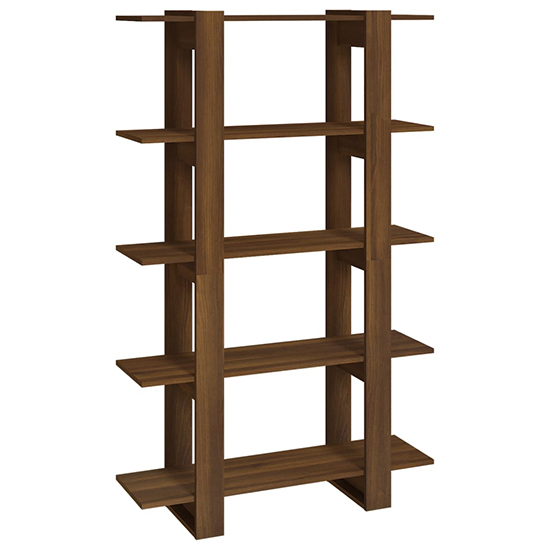 Parry Wooden Bookcase And Room Divider In Brown Oak_3