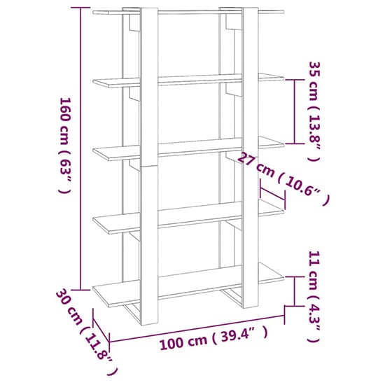 Parry Wooden Bookcase And Room Divider In White_5